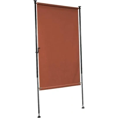 Abbildung von Angerer Freizeitmöbel GmbH Balkonsichtschutz Style Senkrechtmarkise für Sicht und Sonnenschutz Montage ohne Bohren Dübeln ideale Balkonmarkise Mietwohnungen (Terra, 150 cm)