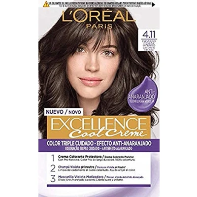 Abbildung von L&#039;Oréal Paris Excellence Cool Creme Tinte Permanente Tono 4.11 Castaño Ceniza Intenso