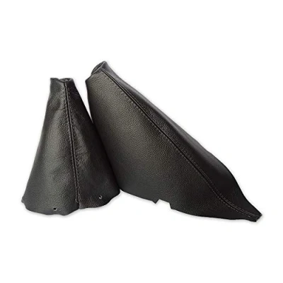 Abbildung von The Tuning Shop Ltd Mini Cooper S One R50 R53 01 06 Set Schaltknauf + Handbremsmanschette schwarz Leder mit schwarzer Naht Maßanfertigung für das angegebene Modell Nicht universal