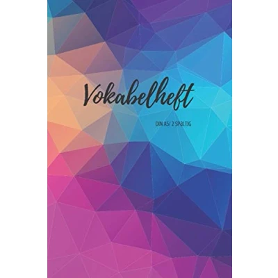 Abbildung von Vokabelheft DIN A5: 2 Spalten liniert Schulheft Planeten Univresum Weltall design in A5 Format mit 70 Seiten fuer Vokabeln und Fremdsprachen ( Englisch, Franzoesisch,italenisch latein etc.)