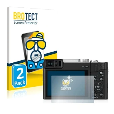 Abbildung von BROTECT Entspiegelungs Schutzfolie für Panasonic Lumix DC TZ96 (2 Stück) Matte Displayschutz Folie, Anti Reflex, Fingerprint