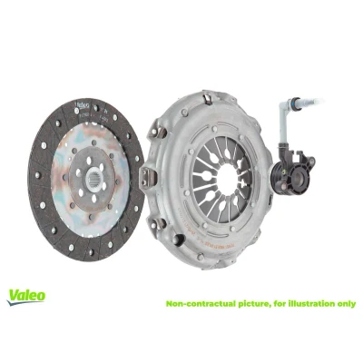 Abbildung von VALEO KIT3P (CSC) 834005 Kupplungssatz mit Kupplungsdruckplatte, Zentralausrücker Kupplungsscheibe 235 FIAT: Stilo Schrägheck
