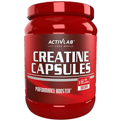 Abbildung von Activlab Creatine Capsules (300 Kapseln) Reines Kreatinmonohydrat 5000 mg Vor dem Training einnehmen 60 Tagesportionen 100% Pures Kreatin Monohydrat Pre Workout Leistungsverstärker