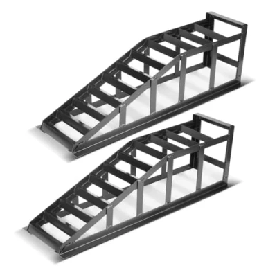 Abbildung von STAHLWERK Auffahrrampe GT 14 ST 2er Set mit 2 Tonnen Tragkraft Auffahrbock Auto Rampe Pkw Kfz Bock