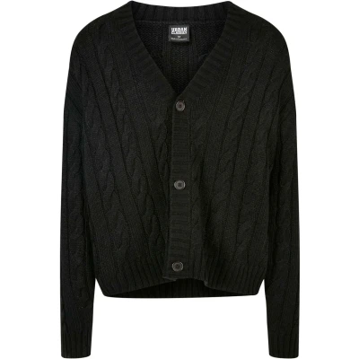 Abbildung von Urban Classics BOXY Strickjacke, Herren, Größe: 4XL, Black