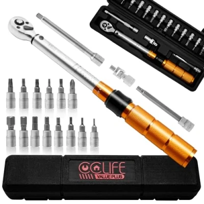 Abbildung von CCLIFE Drehmomentschlüssel set 1/4&quot; 1 25Nm für Fahrrad &amp; Motorrad
