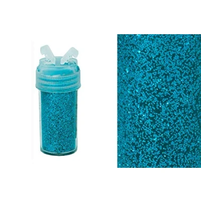 Abbildung von Creativery Glitzerpulver 0,26mm Dose 2,5x5,5cm mit Streudeckel Glitzerstaub Glitter Basteln Nailart Farbauswahl: dunkel türkis 340D