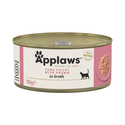 Abbildung von 156 g Applaws Katzennassfutter Thunfischfilet und Garnelen