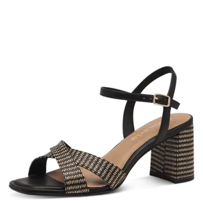 Abbildung von Tamaris Riemensandalette, Damen, Größe: 37, Black comb Schuhe