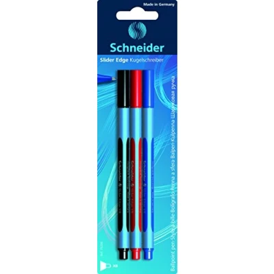 Abbildung von Schneider Slider Edge XB Kugelschreiber (Strichstärke: XB, dokumentenecht, Dreikant Stift) 3er Pack
