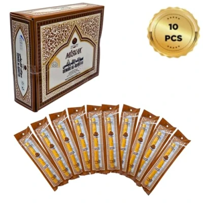 Abbildung von IDOBY Miswak Zahnbürste, 10er Pack Zahnputzholz, Traditionelle Zahnbürste 100% Natürliche Siwak Stück, Wurzel, Reinigend und Aufhellend, Umweltfreundlich &amp; Nachhaltig