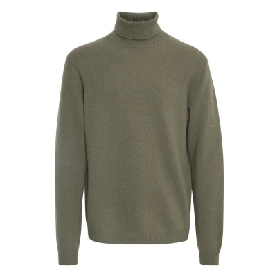 Abbildung von Casual Friday KARL ROLL NECK Bounty Strickpullover, Herren, Größe: Small, Olivine melange