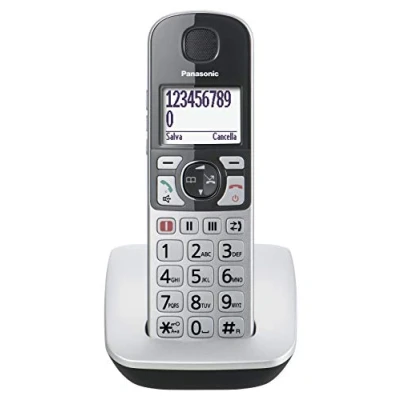 Abbildung von Panasonic KX TGE510JTS Telefon DECT Anrufer Identifikation Silber