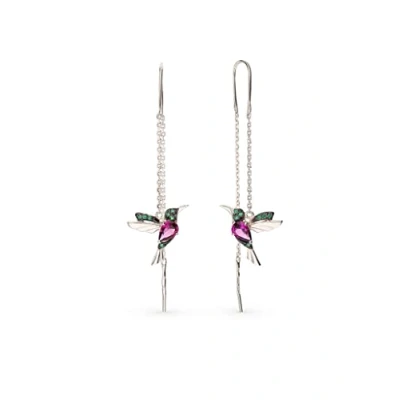 Abbildung von Einzelstück Kette mit Anhänger Kolibri Ohrhänger/Halskette, 925 Sterling Silber
