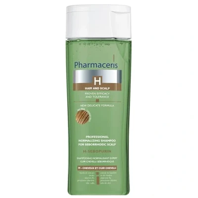 Abbildung von Pharmaceris H Sebopurin, Normalisierendes Shampoo für Seborrhoische Kopfhaut, die zu Reizungen Neigt, Vitamin B3, Haarpflege Frauen und Männer 250 ml