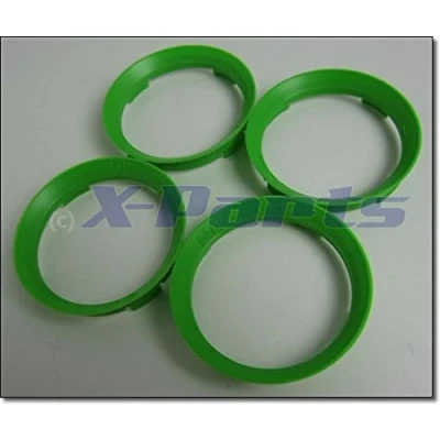 Abbildung von 4er Set Felgen Zentrierringe 63,3mm auf 57,1mm GRÜN Alufelge
