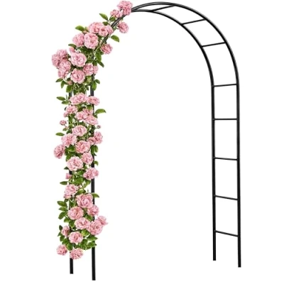 Abbildung von Gardebruk® Rosenbogen 2er Set Metall 240x140x37cm Stabil Wetterfest Garten Rankgitter Rankhilfe Rankbogen Metallbogen