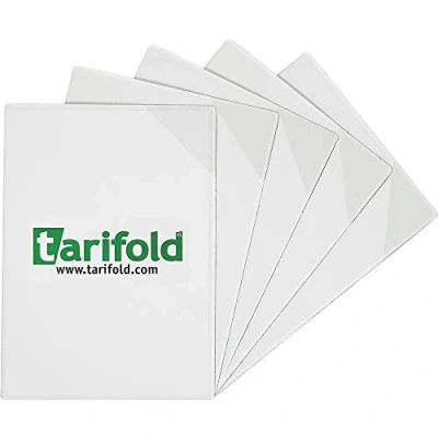 Abbildung von TARIFOLD 194690 Infotaschen Kang Easy Load Hüllentaschen Vollmagnetische Rückseite DIN A4 Weiss Packung 5 Infotaschen, farblos