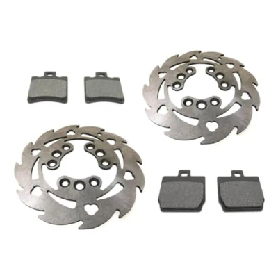 Abbildung von Wave Bremsscheibe Vorne + Hinten mit Bremsklötze für Yamaha Aerox MBK Nitro 50