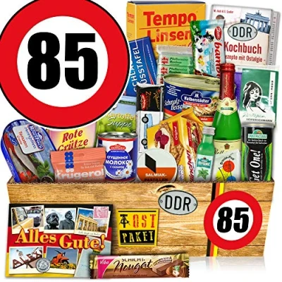 Abbildung von Spezialitäten Geschenk/DDR Geschenk/Geburtstag 85 / Geschenkkorb Mutti