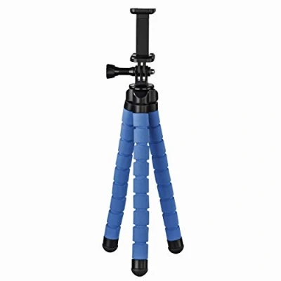 Abbildung von Hama Stativ Flex für Smartphone und GoPro, 26 cm, blau
