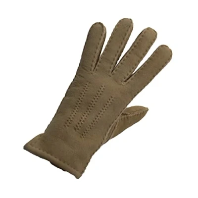 Abbildung von Reissner Lammfelle warme Merino Lammfell Finger Handschuhe für Damen und Herren HDS FINGER1 XL BEI beige (Handumfang 24cm)