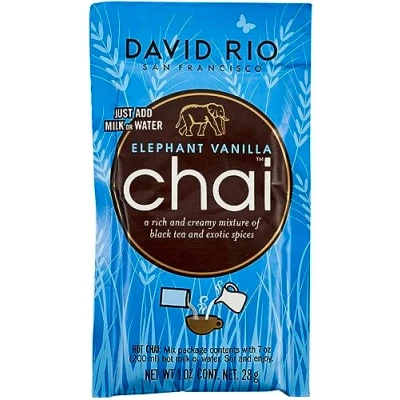 Abbildung von David Rio Chai Elephant Vanilla, Display mit 12 Tassenportionen 336g (12 x 28g)