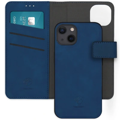 Abbildung von Apple iPhone 13 Hülle Kunstleder iMoshion Klapphülle/2 in 1 Case Handyhülle Blau