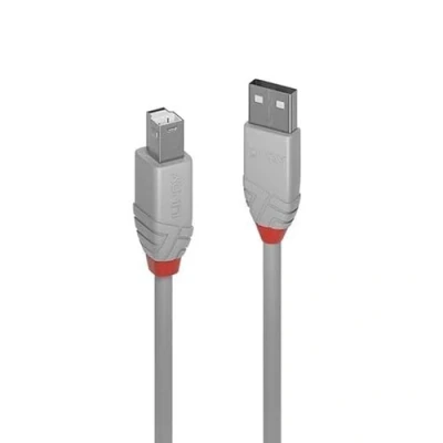 Abbildung von LINDY 36682 1m USB 2.0 Typ A an B Kabel, Anthra Line, Grau, Black, 1 m