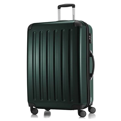 Abbildung von Alex Großer Hartschalen Koffer, TSA, 4 Doppel Rollen, Trolley, Rollkoffer, Reisekoffer, Volumenerweiterung, 75 cm, 119 Liter, Waldgrün