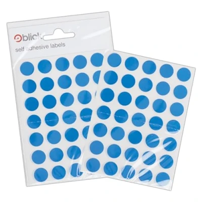 Abbildung von Blick Blue circle Aufkleber 13mm (140 Aufkleber)