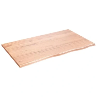 Abbildung von vidaXL Tischplatte, Schreibtischplatte mit Naturkante, Holztischplatte für Esstische Couchtische, Esstischplatte Couchtischplatte DIY Platte, Hellbraun Massivholz Eiche Unbehandelt