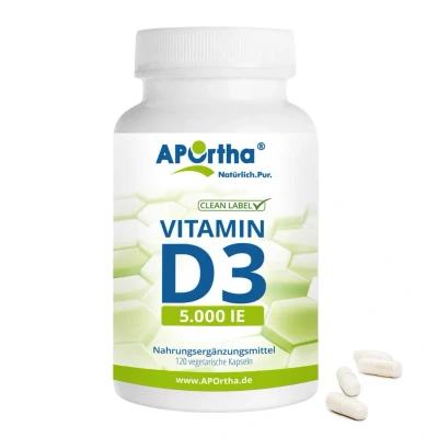 Abbildung von APOrtha® Vitamin D3 5.000 IE vegetarische Kapseln 120 St