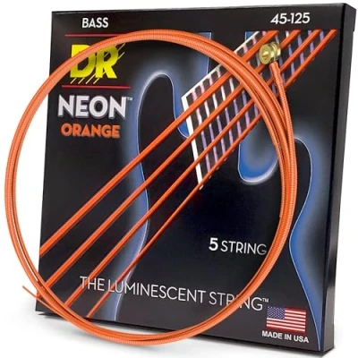 Abbildung von DR Saiten Hi Def Neon Orange Bass Heavy 5