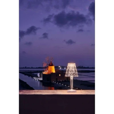 Abbildung von Kartell LED Akku Tischlampe Battery, mintgrün/orange, IP54