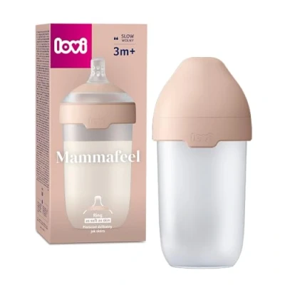 Abbildung von Innovative LOVI Mammafeel Antikolik Flasche für Babys mit 0m+ Stillschnuller, stört den Saugreflex, 0% BPA (250 ml)