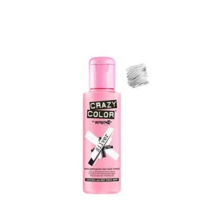 Abbildung von Renbow Crazy Color Semi Permanent Hair Dye silver 027 100 ml, 1er pack (1 x 115 g)