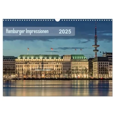 Abbildung von Hamburger Impressionen 2025 (Wandkalender DIN A3 quer), CALVENDO Monatskalender