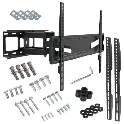 Abbildung von Maclean MC 723 B TV Wandhalterung OLED QLED LCD LED Plasma Fernseher Halterung Halter Wandhalter 37 70&quot; 45kg VESA 600x400 Flachbildfernseher Schwarz