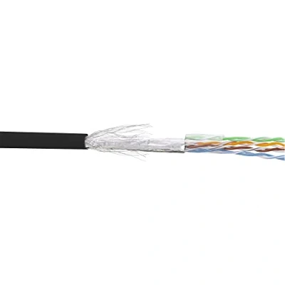 Abbildung von InLine 72099S Patchkabel Cat.5e, schwarz, SF/UTP, AWG26, PVC, 100m