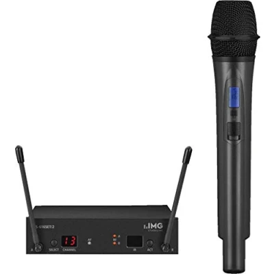 Abbildung von IMG Stageline TXS 616SET/2 Multi Frequenz Mikrofonsystem mit UHF PLL Technik, 672,000 691,750 MHz, schwarz