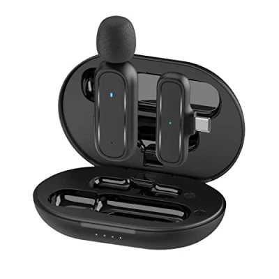 Abbildung von Handy Mikrofon Mini, Gimpro MC1(C) 2.4GHz 【TYPE C】Lavalier mit 3 Modus Denoise und Ladekoffer für Andriod Phone Vlog Live Streaming Youtube Tiktok,Drahtloses Lavalier USB Smartphone