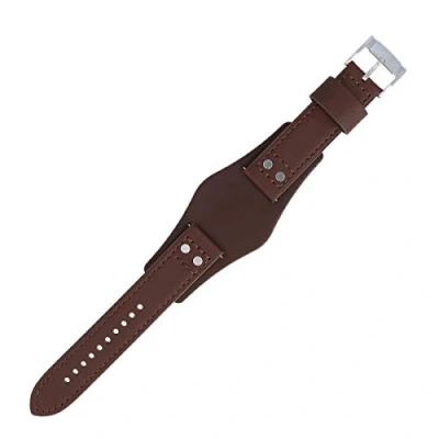 Abbildung von Fossil Uhrenarmband 22mm Leder Braun Silber CH 2890 LB CH2890