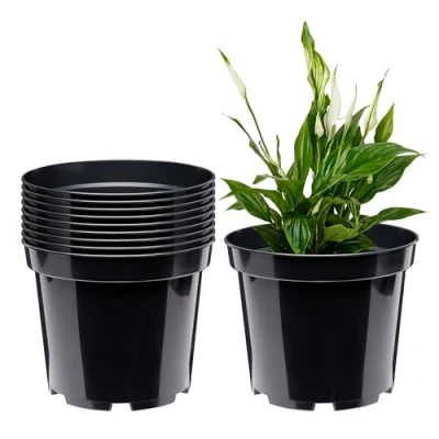 Abbildung von Garronda Blumentopf Kunststoff rund Pflanztopf Kräutertopf Anzuchttopf GD 0025 (1 St)
