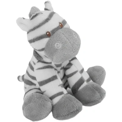Abbildung von Suki Baby Zooma Ringrassel, weich, Plüsch, mit gestickten Akzenten (Zebra)