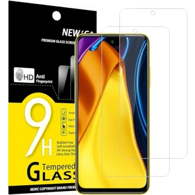 Abbildung von NEW&#039;C 2 Stück, Panzer Schutz Glas für Xiaomi Poco M3 Pro, Frei von Kratzern, 9H Härte, HD Displayschutzfolie, 0.33mm Ultra klar, Ultrabeständig