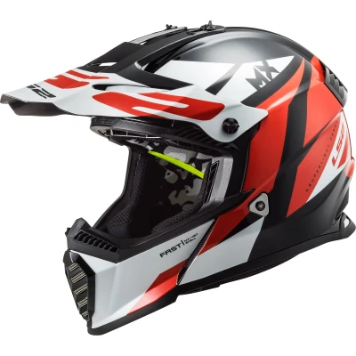 Abbildung von LS2, Crosshelme motorrad Fast evo mini strike black white red, YS