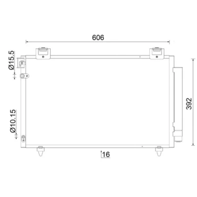 Abbildung von MAHLE AC 831 000S A/C Kondensator BEHR