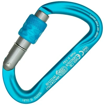 Abbildung von Kong Karabiner Argon S, türkis/grau/türkis, Schraubanschluss