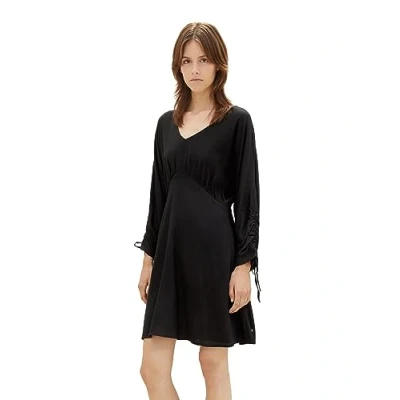 Abbildung von TOM Tailor Denim MIT Livaeco BY Birla Freizeitkleid, Damen, Größe: XL, Deep black